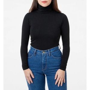 Los Angeles Apparel Cotton Spandex Turtleneck, Size M